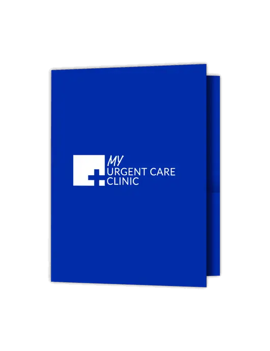 Royal Presentation Folder with Dual Pockets w/My Urgent Care Logo