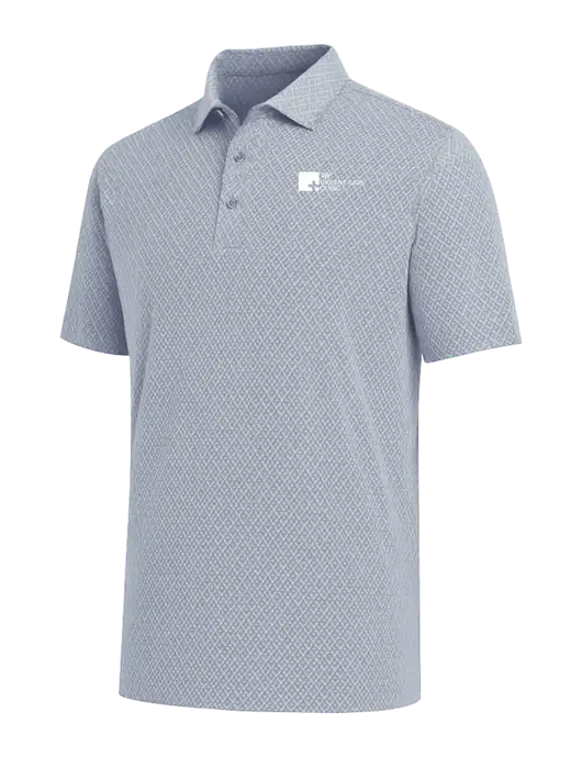 Callaway All-Over Stitched Medium Grey Chev Polo  w/My Urgent Care Logo