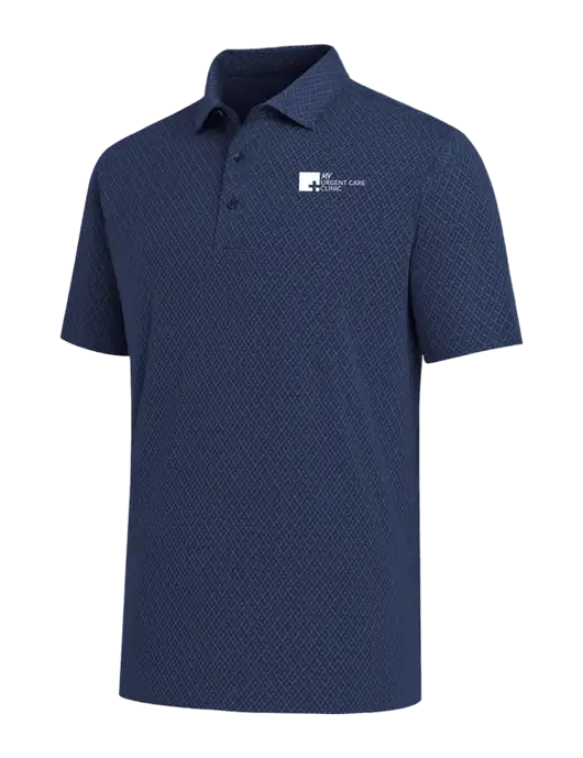 Callaway All-Over Stitched Dark Navy Chev Polo  w/My Urgent Care Logo