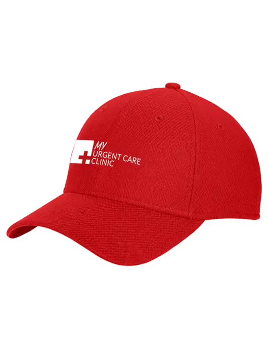 New Era Diamond Era Red Stretch Cap w/My Urgent Care Logo