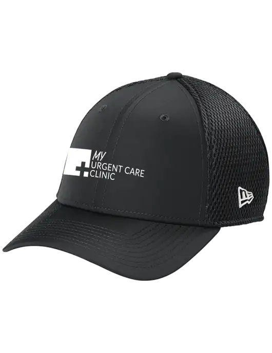 New Era 39THIRTY Performance Stretch Charcoal Grey Mesh Cap w/My Urgent Care Logo