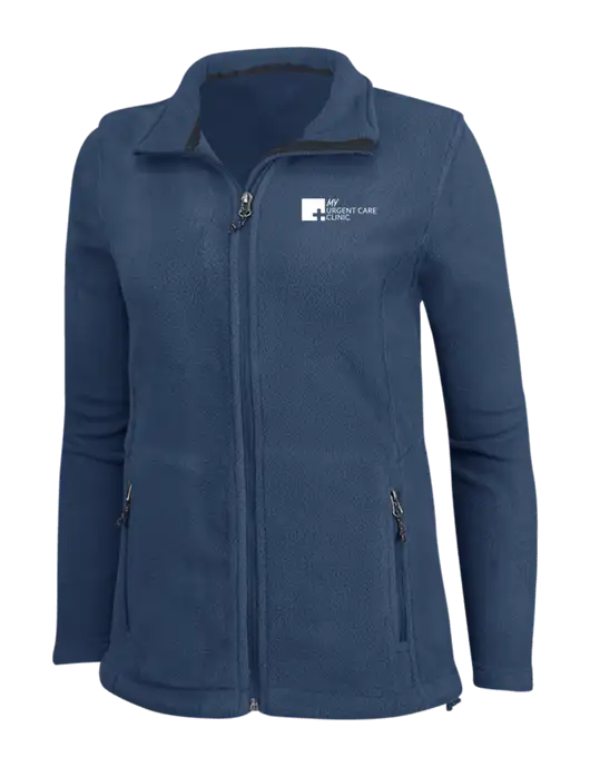 Womens Light Navy Fleece Jacket w/My Urgent Care Logo