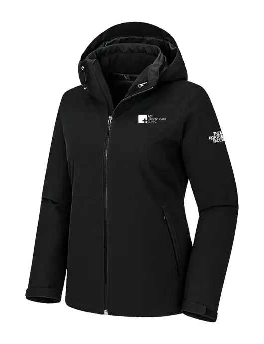 The North Face Womens Castle Valley Triclimate 3-in-1 Black Jacket w/My Urgent Care Logo, My Urgent Care Logo