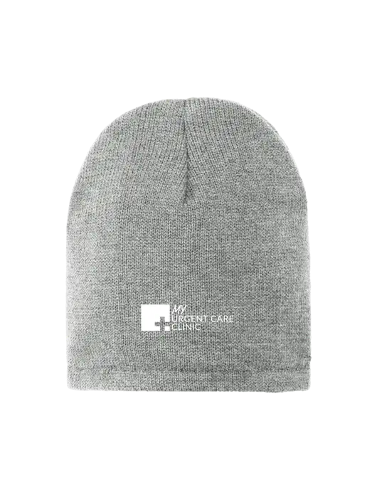 Dark Medium Grey Fleece-Lined Beanie Cap w/My Urgent Care Logo