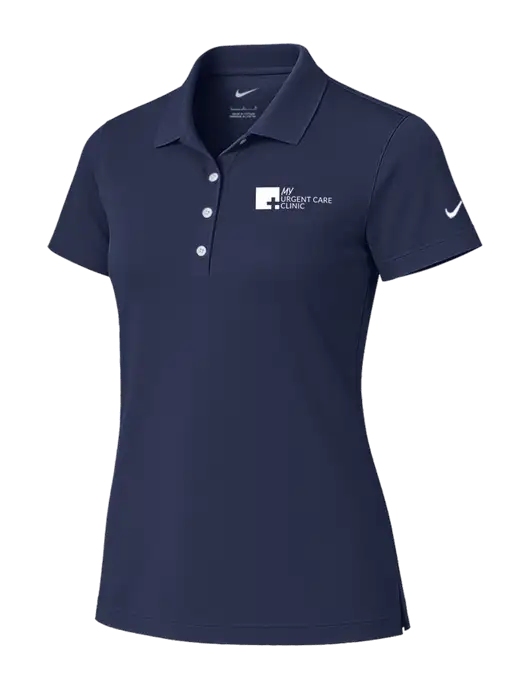 Nike Womens Dark Navy Tech Basic Dri-FIT Polo
 w/My Urgent Care Logo