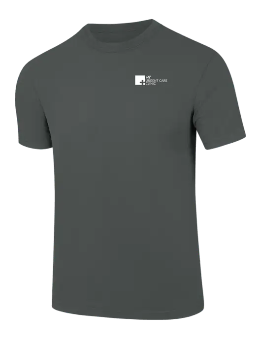 Comfort Colors 6.1 oz Dark Grey Heather Heavyweight Ring Spun T-Shirt w/My Urgent Care Logo