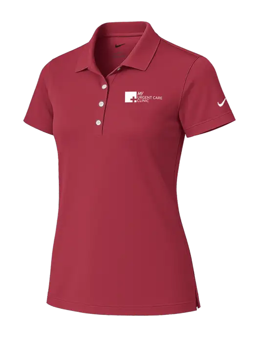 Nike Womens Red Tech Basic Dri-FIT Polo
 w/My Urgent Care Logo