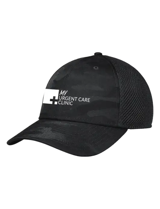 New Era Tonal Dark Grey Camo Stretch Tech Mesh Cap w/My Urgent Care Logo