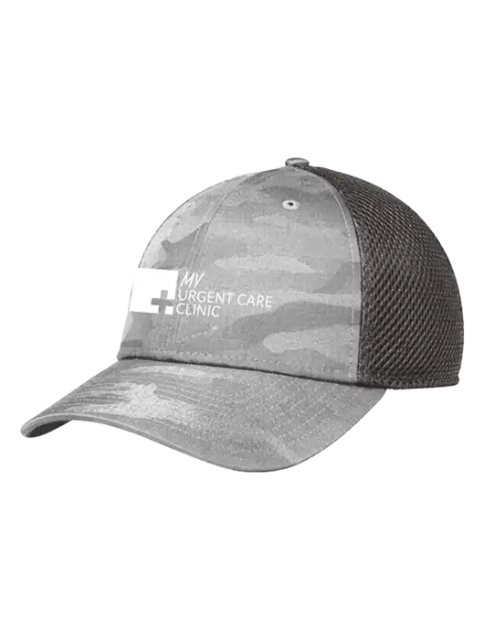 New Era Tonal Light Grey Camo Stretch Tech Mesh Cap w/My Urgent Care Logo