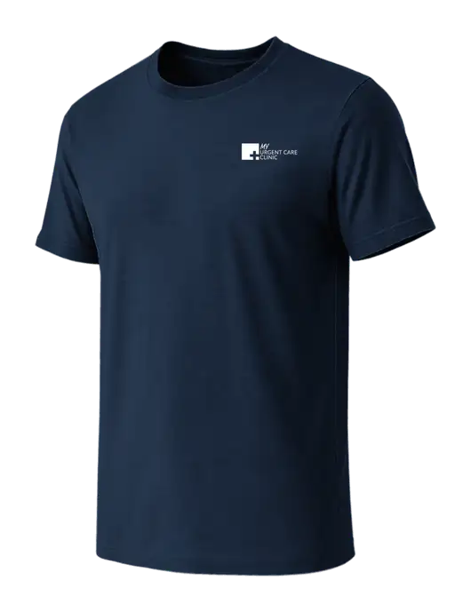 BELLA+CANVAS Navy CVC Short Sleeve Tee w/My Urgent Care Logo
