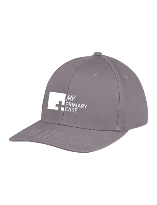 Premium Modern Structured Twill Charcoal Snapback Cap w/My Primary Care Logo