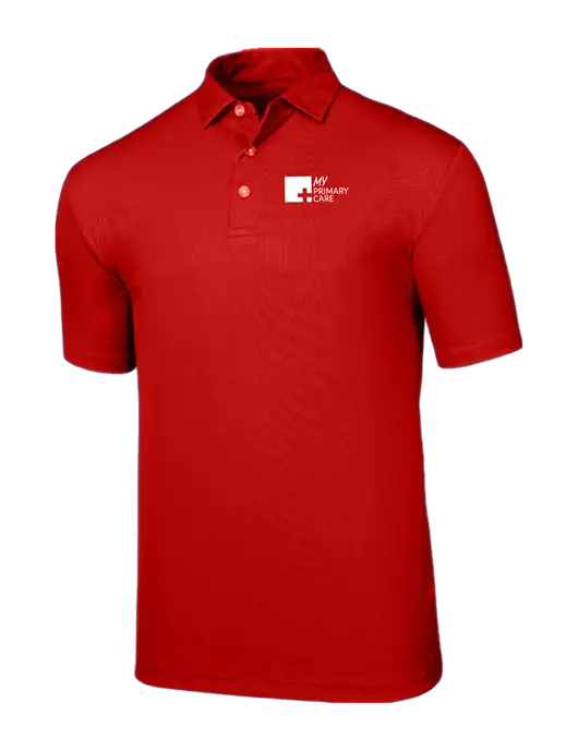 Callaway Birdseye Red Polo w/My Primary Care Logo