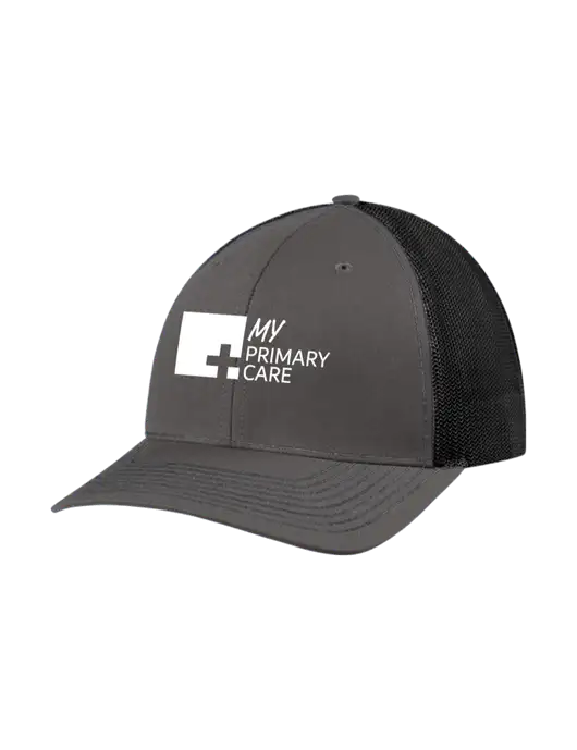 Richardson Adjustable Snapback Original 112 Trucker Cap Dark Grey w/Black Mesh w/My Primary Care Logo