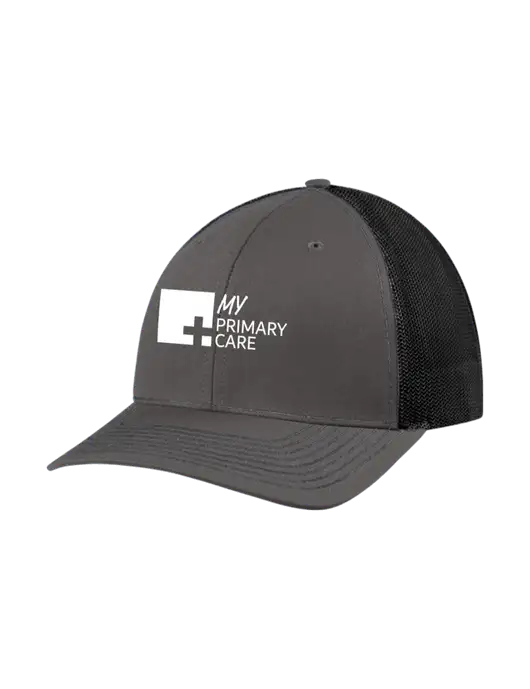 Richardson Adjustable Snapback Original 112 Trucker Cap Dark Grey w/Black Mesh w/My Primary Care Logo