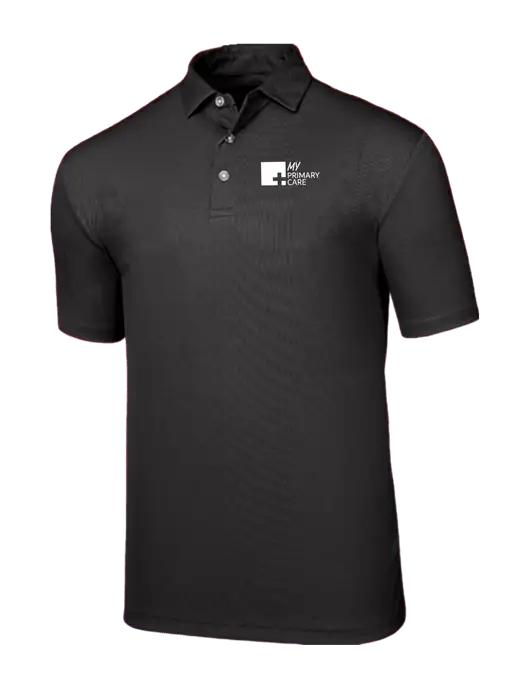 Callaway Birdseye Black Polo w/My Primary Care Logo