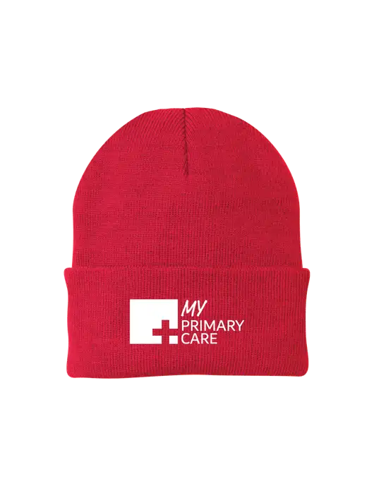 Red Knit Cap w/My Primary Care Logo