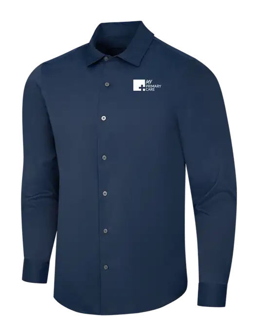 Navy City Stretch Shirt w/My Primary Care Logo