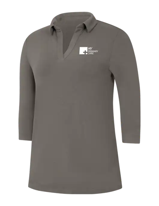 Womens Dark Grey Luxe Knit Tunic w/My Primary Care Logo