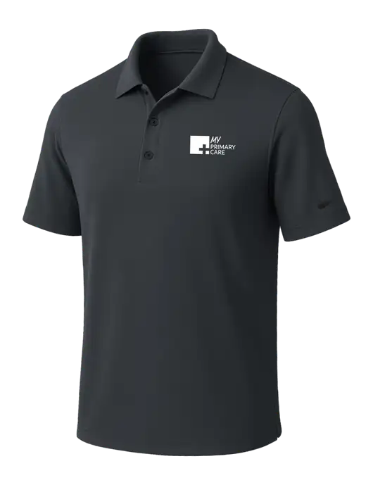 NIKE Dark Grey Dri-Fit Micro Pique Polo w/My Primary Care Logo