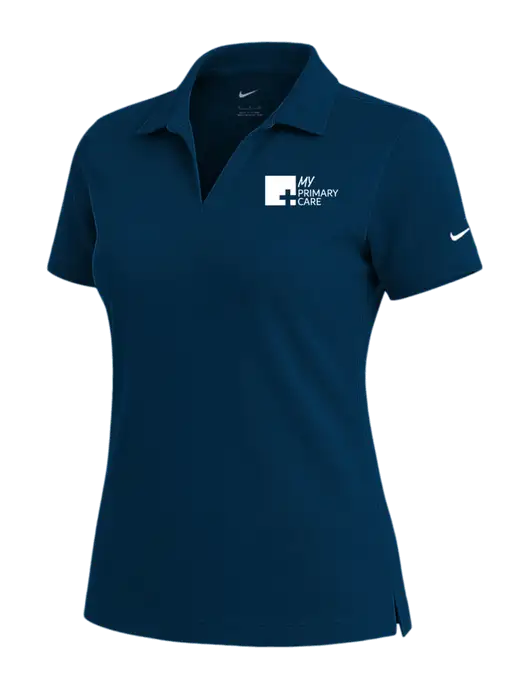 NIKE Navy Womens Dri-Fit Micro Pique Polo w/My Primary Care Logo
