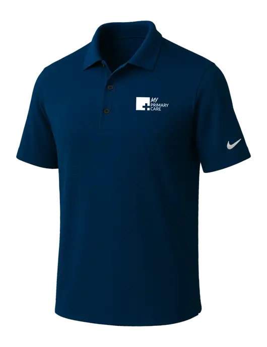 NIKE Navy Dri-Fit Micro Pique Polo w/My Primary Care Logo