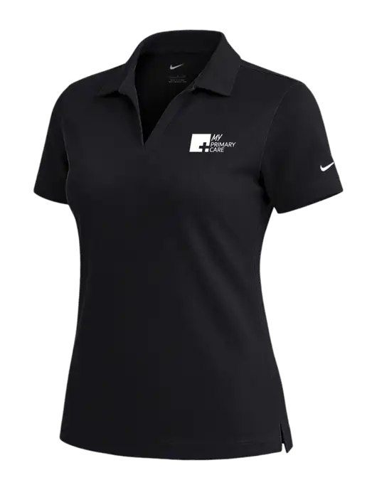 NIKE Black Womens Dri-Fit Micro Pique Polo w/My Primary Care Logo