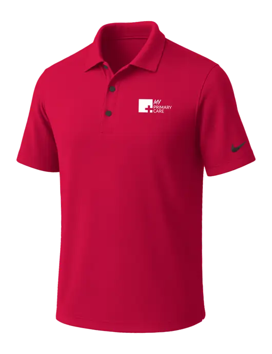 NIKE Red Dri-Fit Micro Pique Polo w/My Primary Care Logo