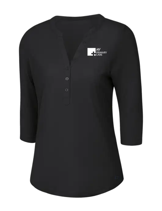 OGIO Blacktop Jewel Henley w/My Primary Care Logo