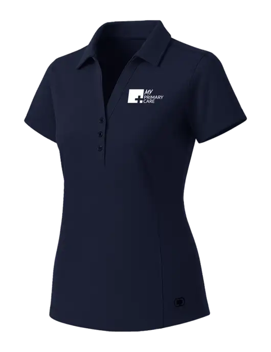OGIO Womens Navy ONYX Polo w/My Primary Care Logo