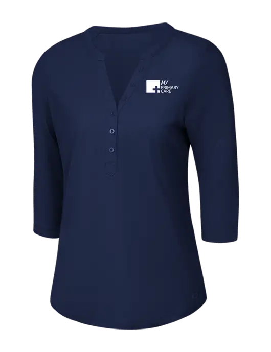 OGIO Navy Jewel Henley w/My Primary Care Logo