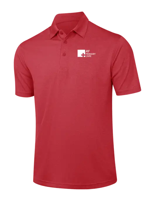 Red Heather Contender Polo w/My Primary Care Logo