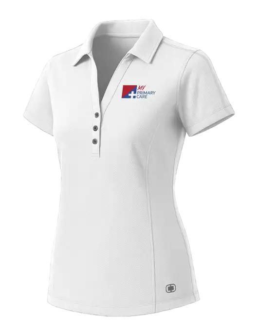 OGIO Womens White ONYX Polo w/My Primary Care Logo