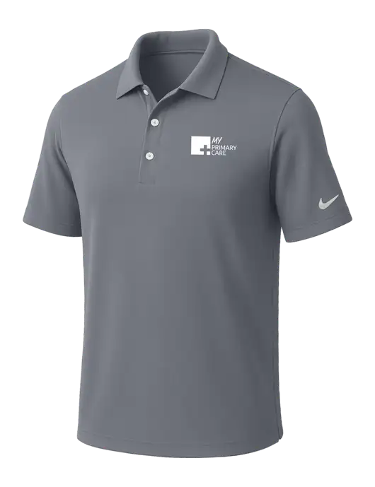 NIKE Medium Grey Dri-Fit Micro Pique Polo w/My Primary Care Logo