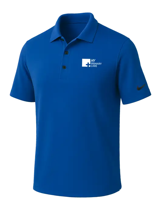 NIKE Dark Royal Dri-Fit Micro Pique Polo w/My Primary Care Logo