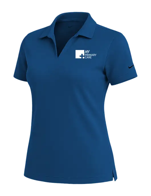 NIKE Dark Royal Womens Dri-Fit Micro Pique Polo w/My Primary Care Logo