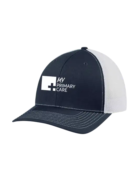 Richardson Adjustable Snapback Original 112 Trucker Cap Navy w/White Mesh w/My Primary Care Logo