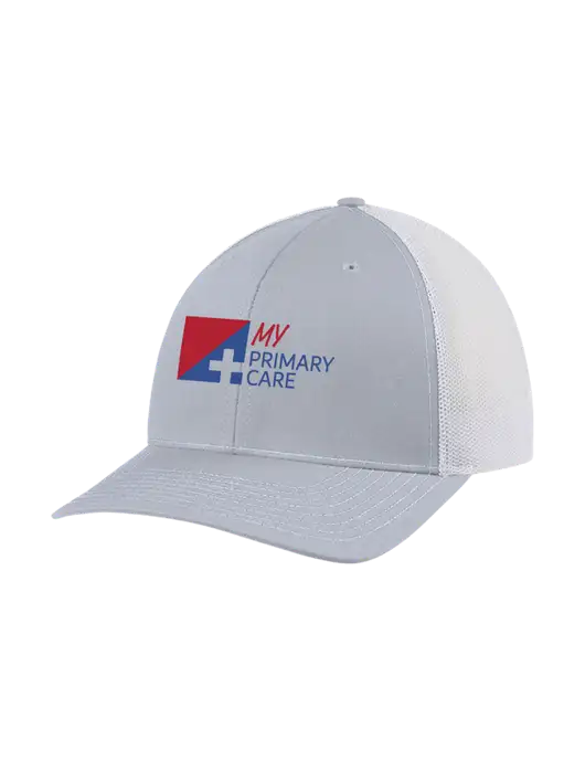 Richardson Adjustable Snapback Original 112 Trucker Cap Light Heather Grey w/White Mesh w/My Primary Care Logo