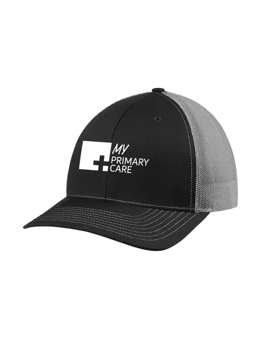 Richardson Adjustable Snapback Original 112 Trucker Cap Black w/Charcoal Mesh w/My Primary Care Logo