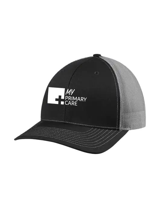 Richardson Adjustable Snapback Original 112 Trucker Cap Black w/Charcoal Mesh w/My Primary Care Logo