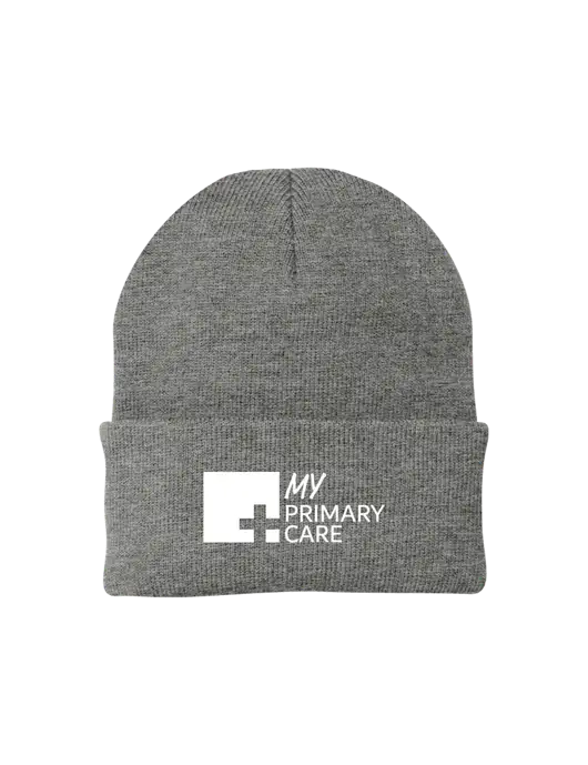Medium Grey Heather Knit Cap w/My Primary Care Logo