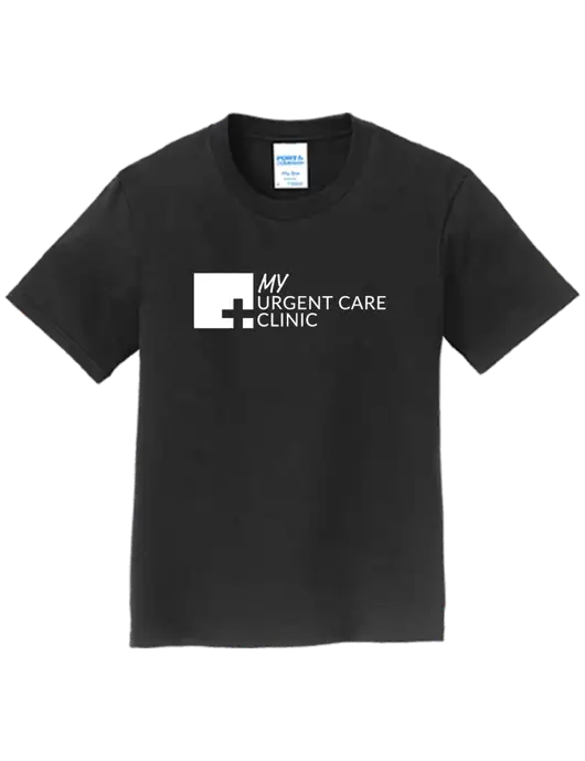 Youth Ring Spun Jet Black 4.5 oz T-Shirt w/My Urgent Care Logo