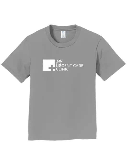 Youth Ring Spun Medium Grey 4.5 oz T-Shirt w/My Urgent Care Logo