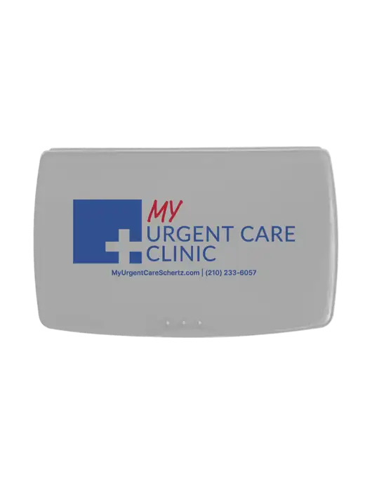 QuickFix Clear First Aid Pack w/My Urgent Care Schertz Logo