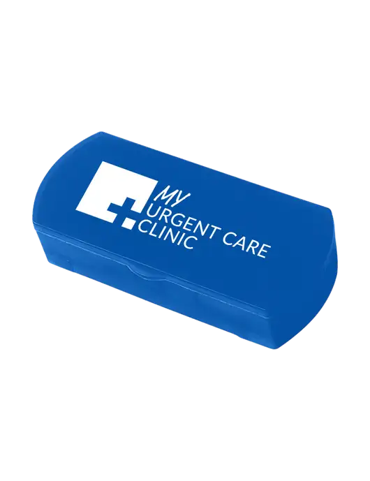 Royal Pill Box with Bandage Dispenser w/My Urgent Care Logo