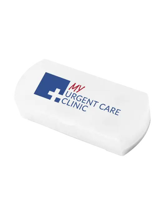 Clear Pill Box with Bandage Dispenser w/My Urgent Care Logo